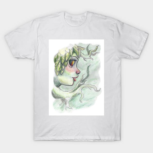 Spirit of the forest. Traditional drawing. T-Shirt by Zimart